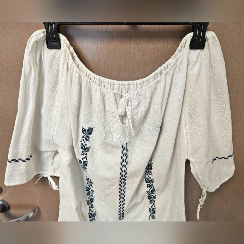 White Peasant Top - Picture 4 of 11